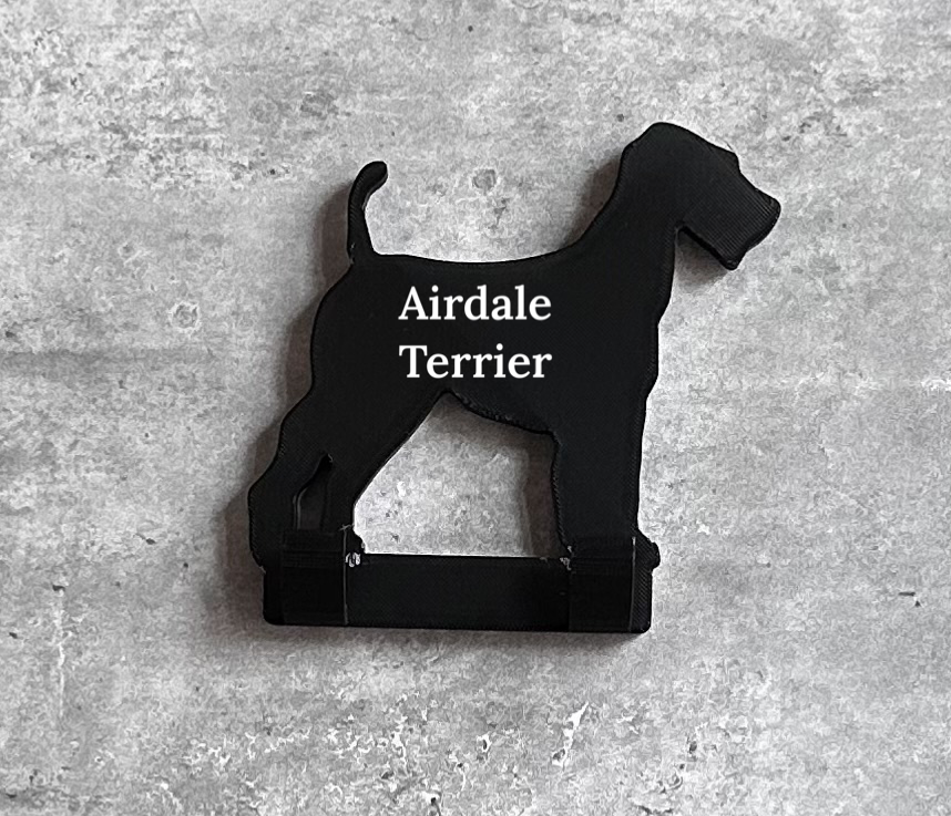 Airdale Terrier Dog Lead Hook 3D | Dog 3D | Unique Personalised Gifts