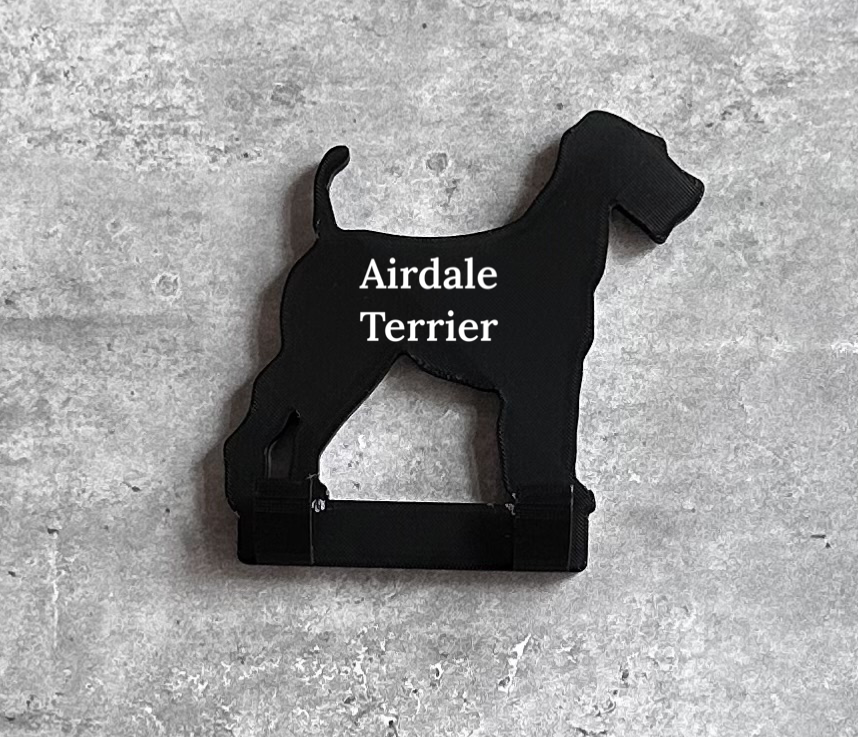 Personalised Airdale terrier Dog Lead Hook | 3D Printed | Unique Personalised Gifts