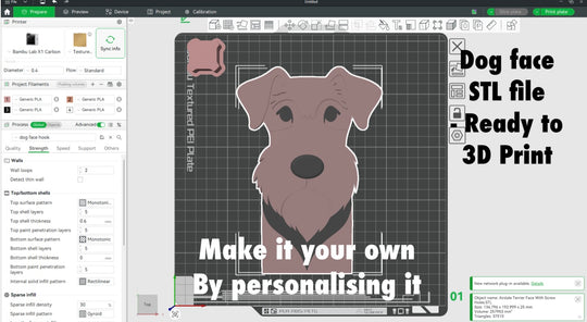 Dog wall hook STL file, 3D printable dog key holder, digital download dog leash hook design for home decor