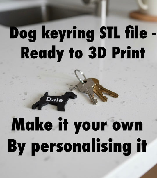 Personalised Airedale dog lead keyring with name STL file, 3D printable dog leash holder digital download