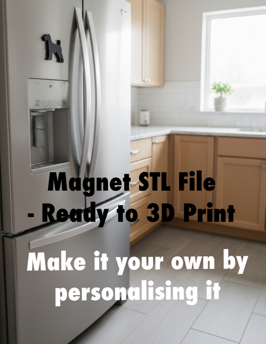 Airedale Terrier magnet STL file for 3D printing, dog fridge magnet digital download, custom dog magnet design UK