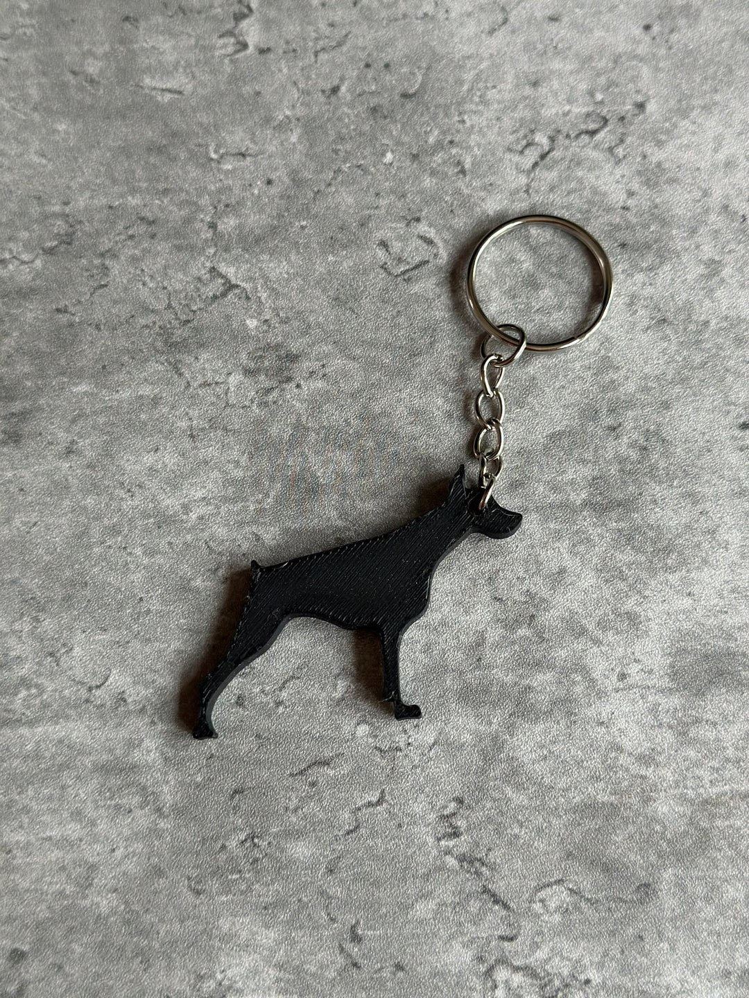 Doberman Without Tail  Dog Keyring Stl File | 3D Printed | Unique Peronalised Gifts