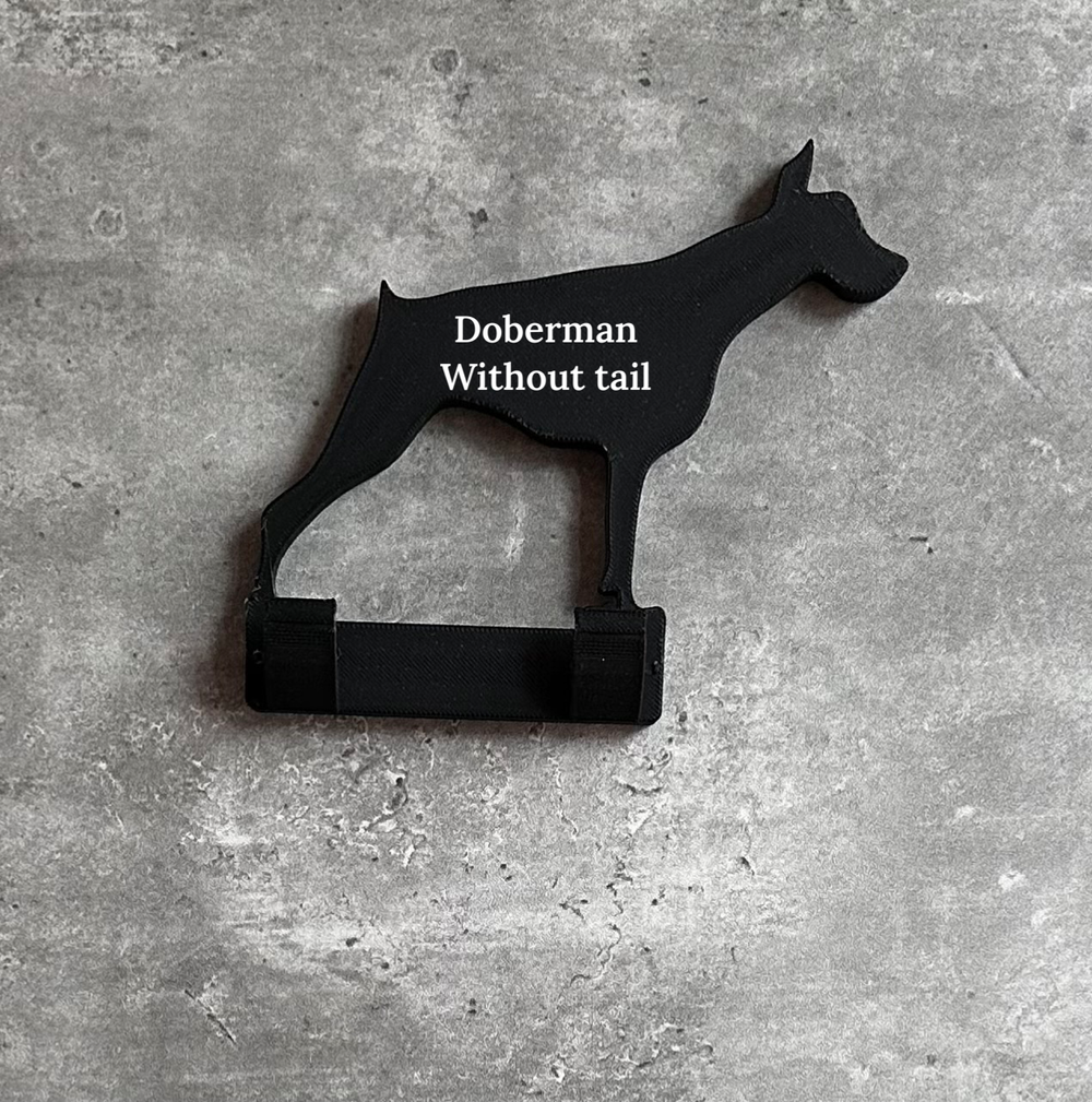 Personalised Doberman Without Tail Dog Lead Hook | 3D Printed | Unique Personalised Gifts