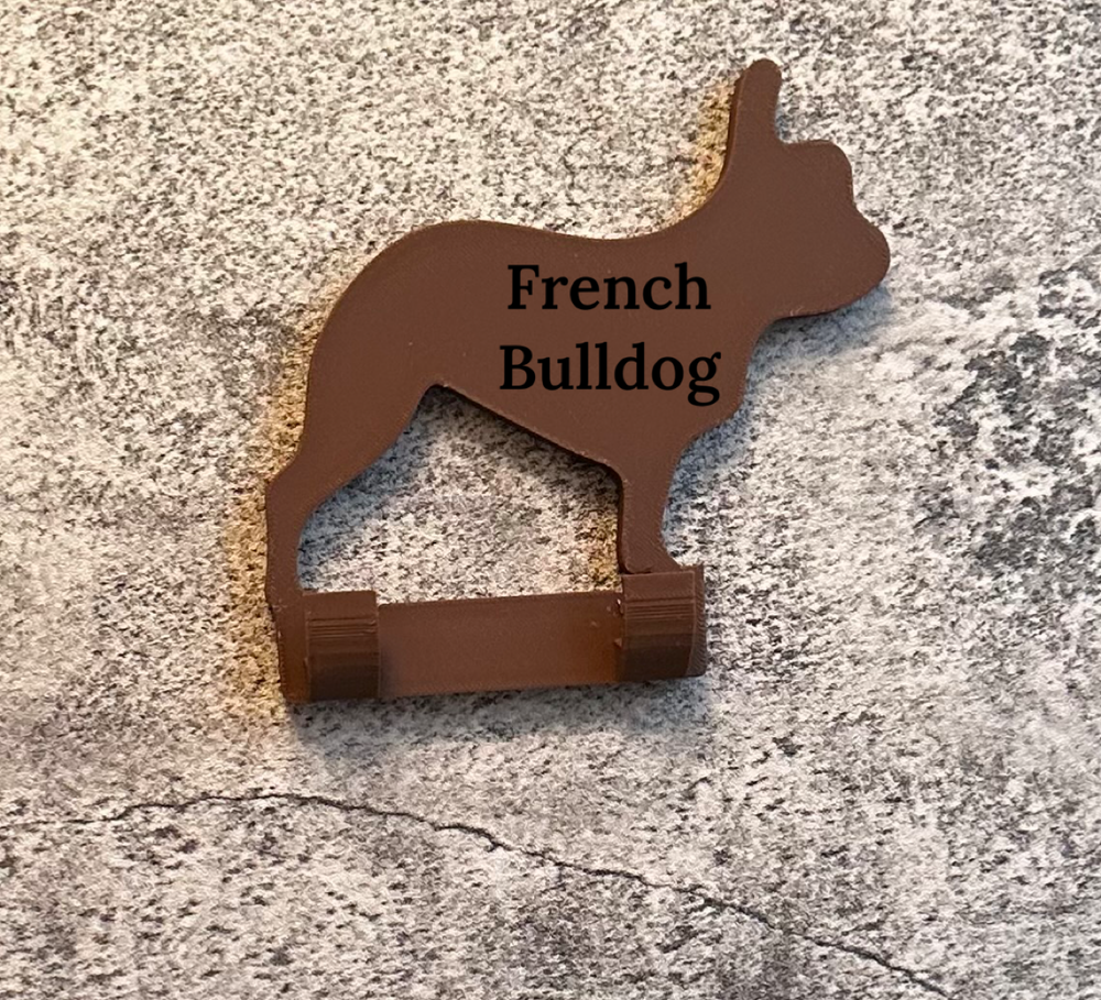 French Bulldog, Dog Lead Hook Stl File | 3D Printed | Unique Personalised Gifts