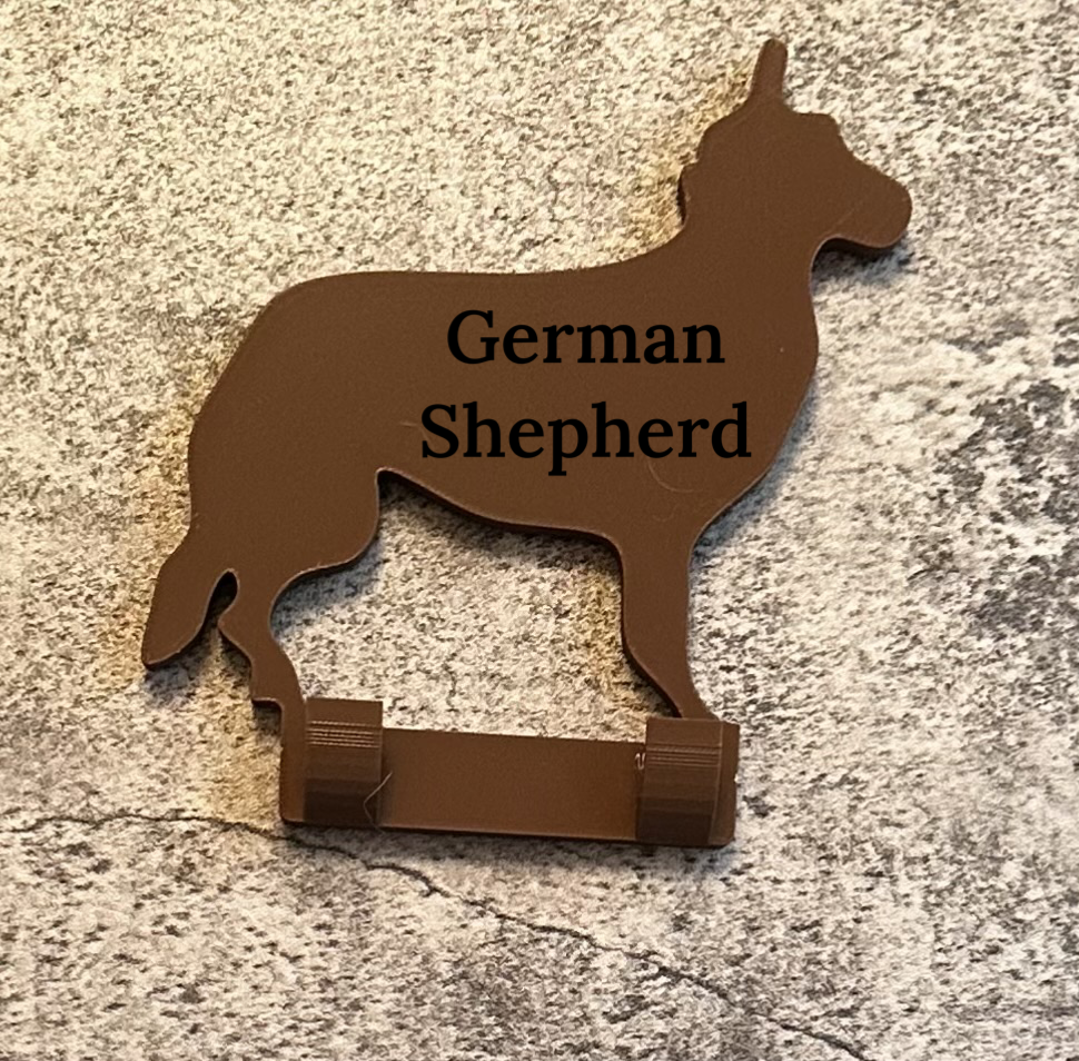 German Shepherd Dog Lead Hook Stl File | 3D Printed | Unique Personalised Gifts
