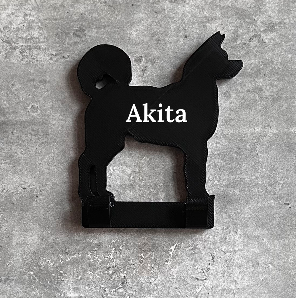 Akita Dog Lead Hook 3D | Akita Dog | Unique Personalised Gifts