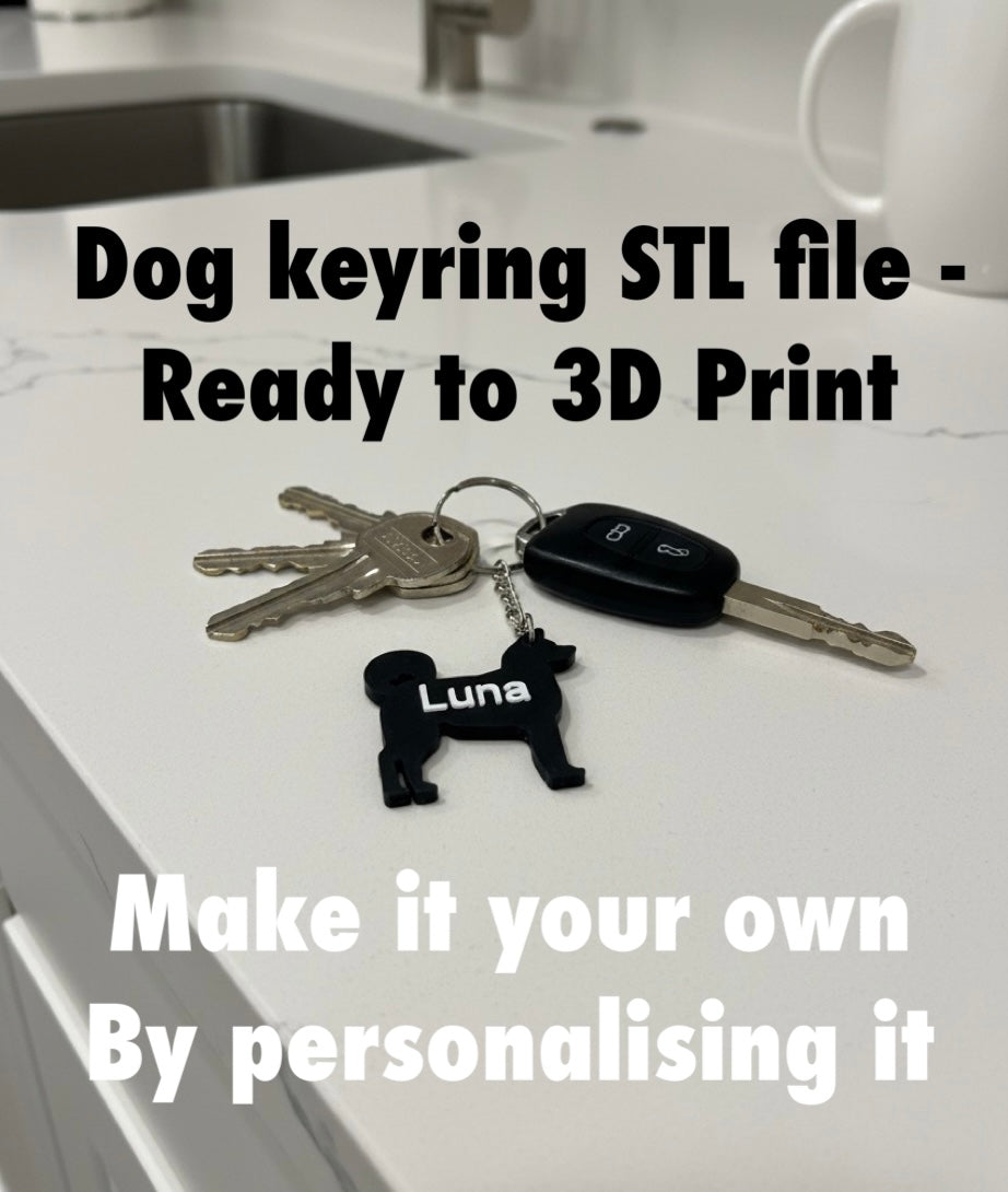 Akita Keyring  STL File 3D Printing