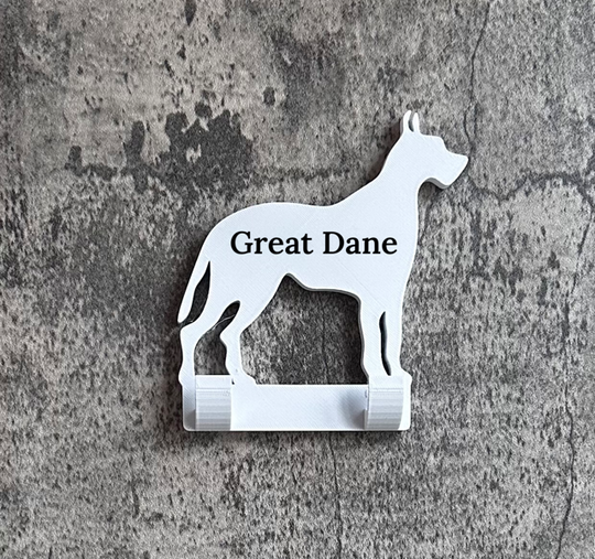 Great Dane Dog Lead Hook Stl File | 3D Printed | Unique Personalised Gifts