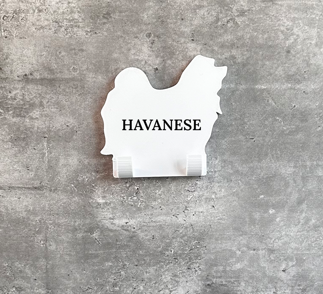Personalised Havanese Dog Lead Hook | 3D Printed | Unique Personalised Gifts