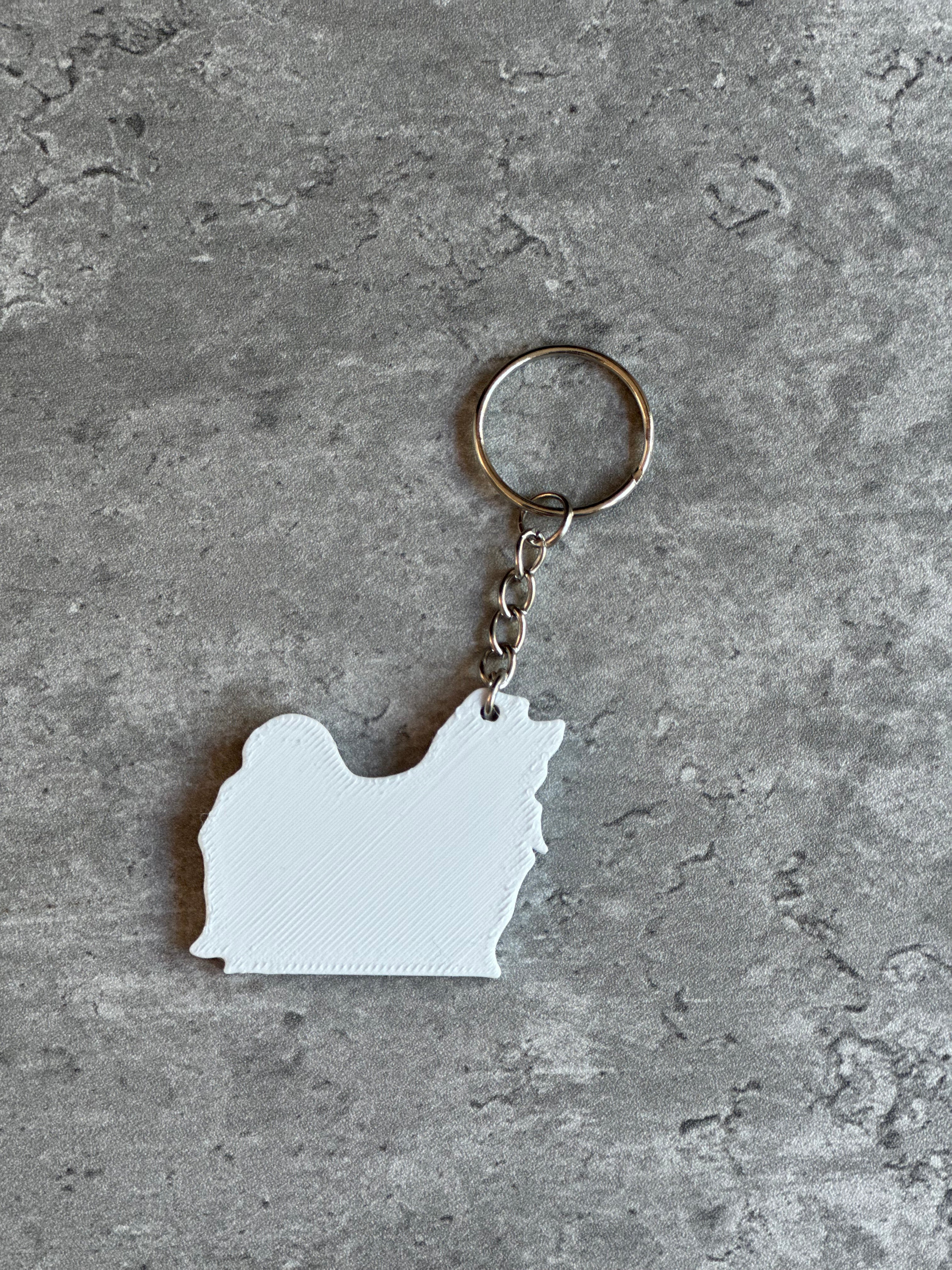 Havanese Dog Keyring Stl File | 3D Printed | Unique Personalised Gifts