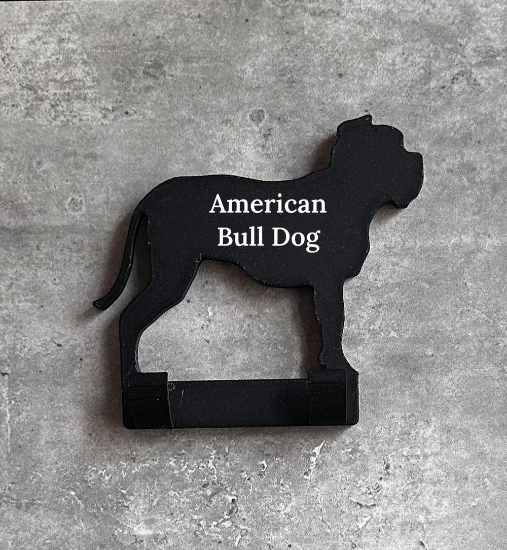 Personalised American Bulldog, Dog Lead Hook | 3D Printed | Unique Personalised Gifts