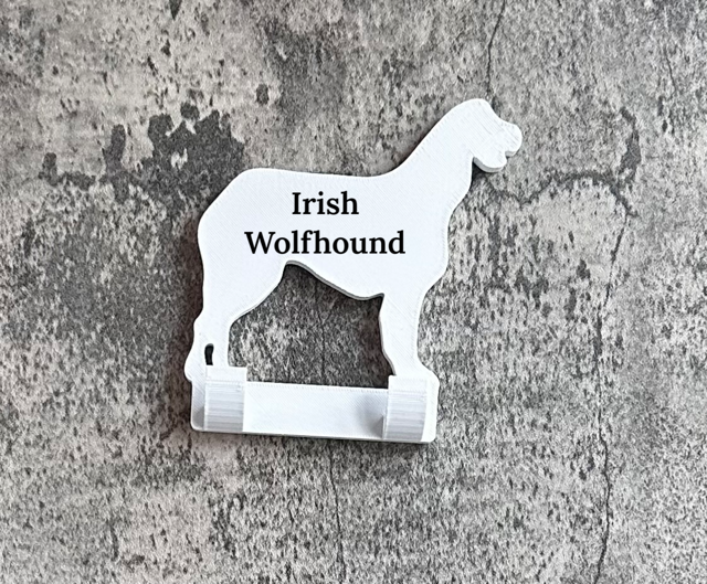 Personalised Irish Wolfhound Dog Lead Hook | 3D Printed | Unique Personalised Gifts