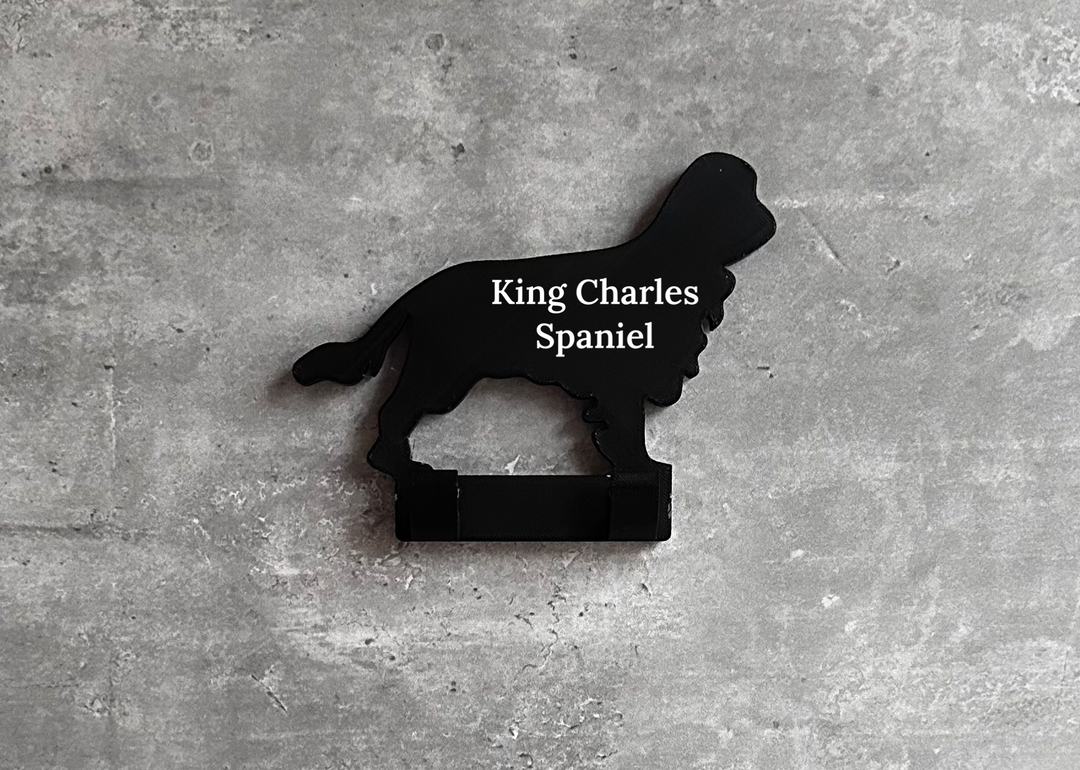 King Charles Spaniel Dog Lead Hook | 3D Printed | Unique Personalised Design