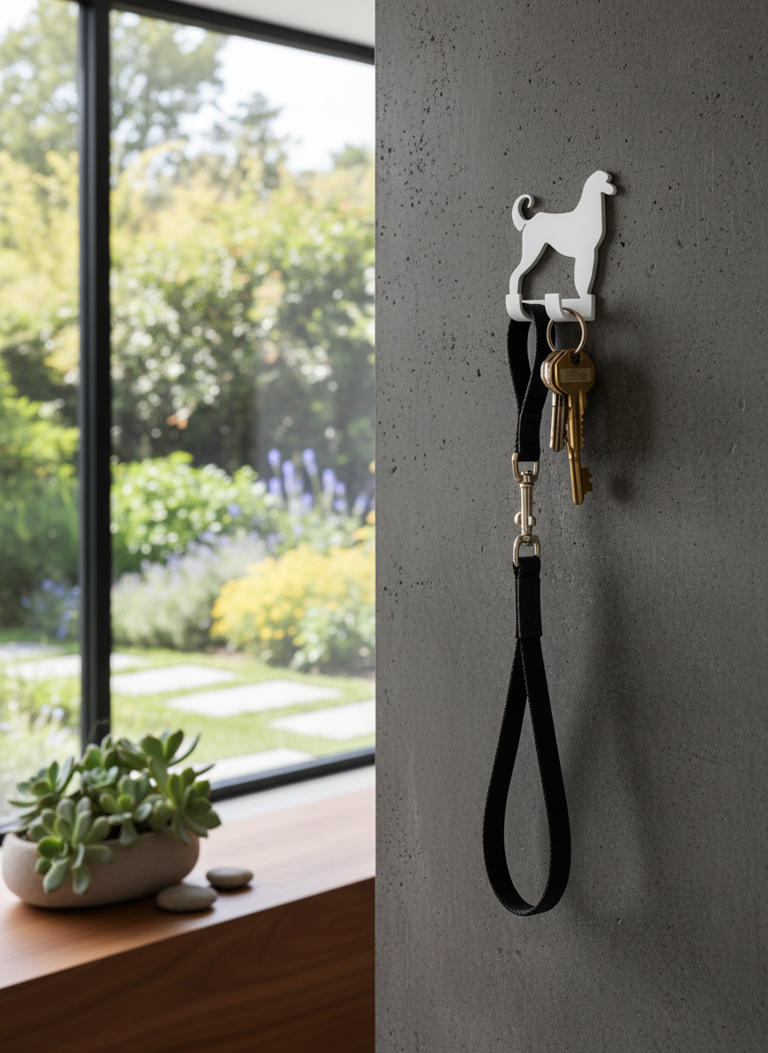 Afghan Hound Lead Hook  – STL File -(Digital Download)