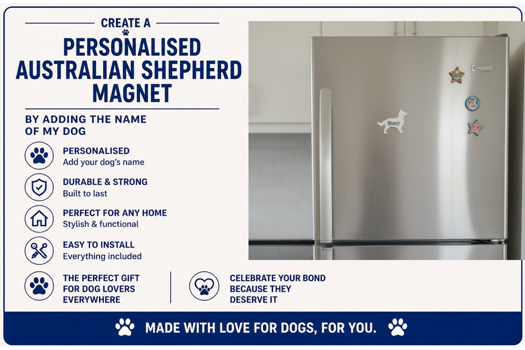 Australian Shepherd 3D Printed Dog Magnet