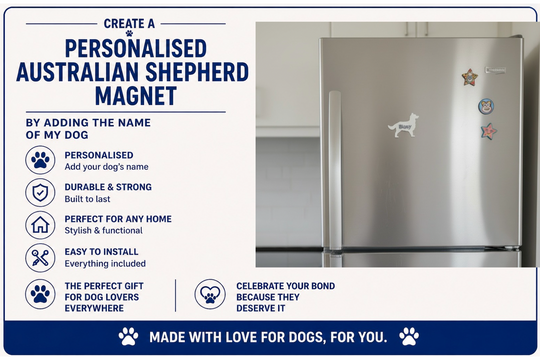 Australian Shepherd 3D Printed Dog Magnet