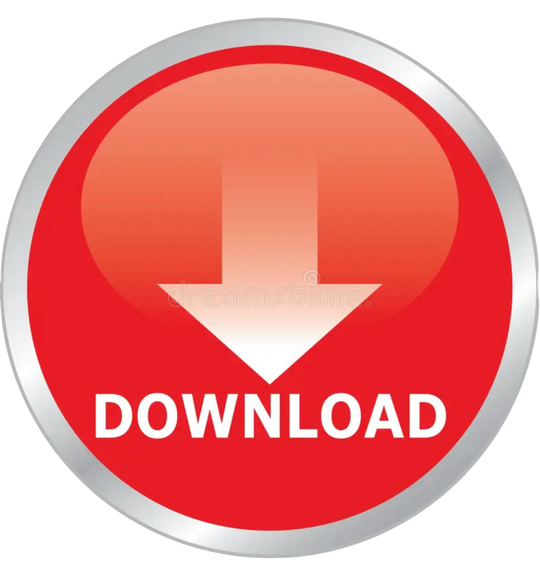 Red button with a white download arrow and text on a white background