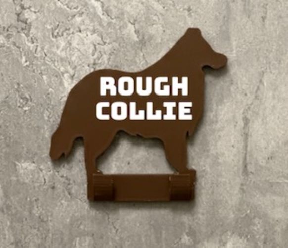 Rough collie dog lead hanger stl file | 3D Printed | Unqiue Personalised Gifts