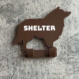 Sheltie Dog Lead Hook | 3D Printed | Unique Personalised Gifts