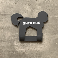 Personalised Shih Poo Dog Lead Hook | 3D Printed | Unique Personalised Gifts