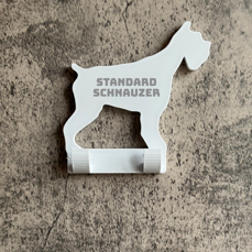 Standard Schnauzer Dog Lead Hook Stl File | 3D Printed | Unique Personalised Gifts