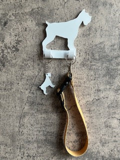 Personalised Standard Schnauzer Dog Lead Hook | 3D Printed | Unique Personalised Gifts