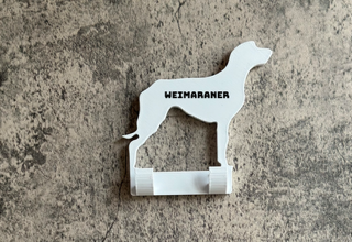 Personalised  Weimaraner Dog Lead Hook | 3D Printed | Unique Personalised Gifts