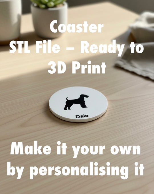 Airdale Terrier Coaster STL File | 3D Printable Dog Coaster | Digital Download
