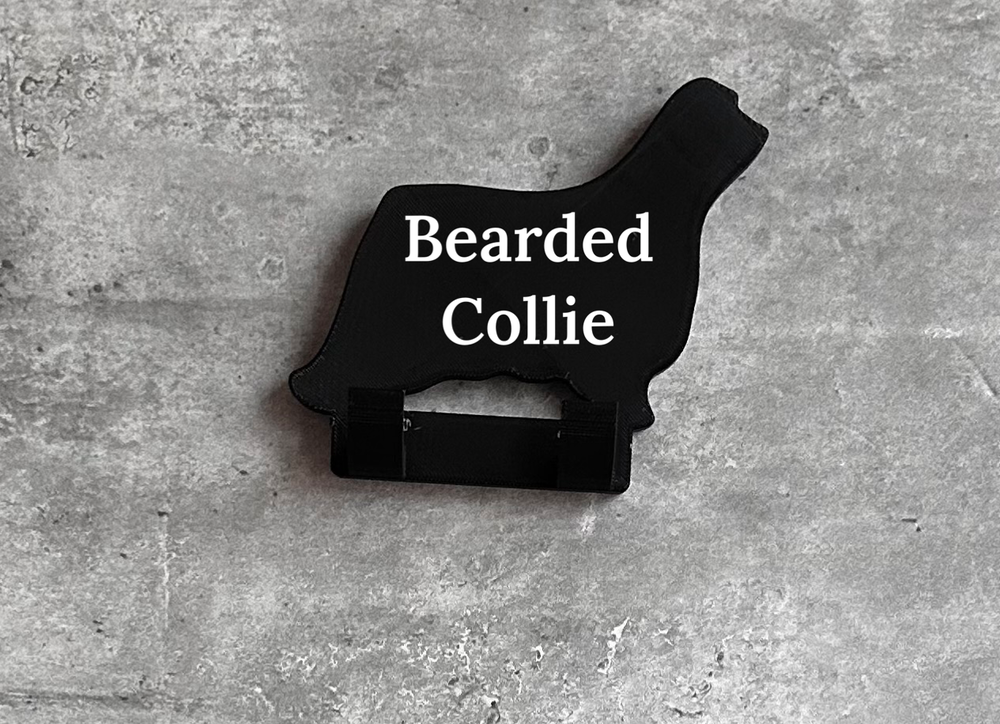 Bearded Collie Dog Lead Hook 3D