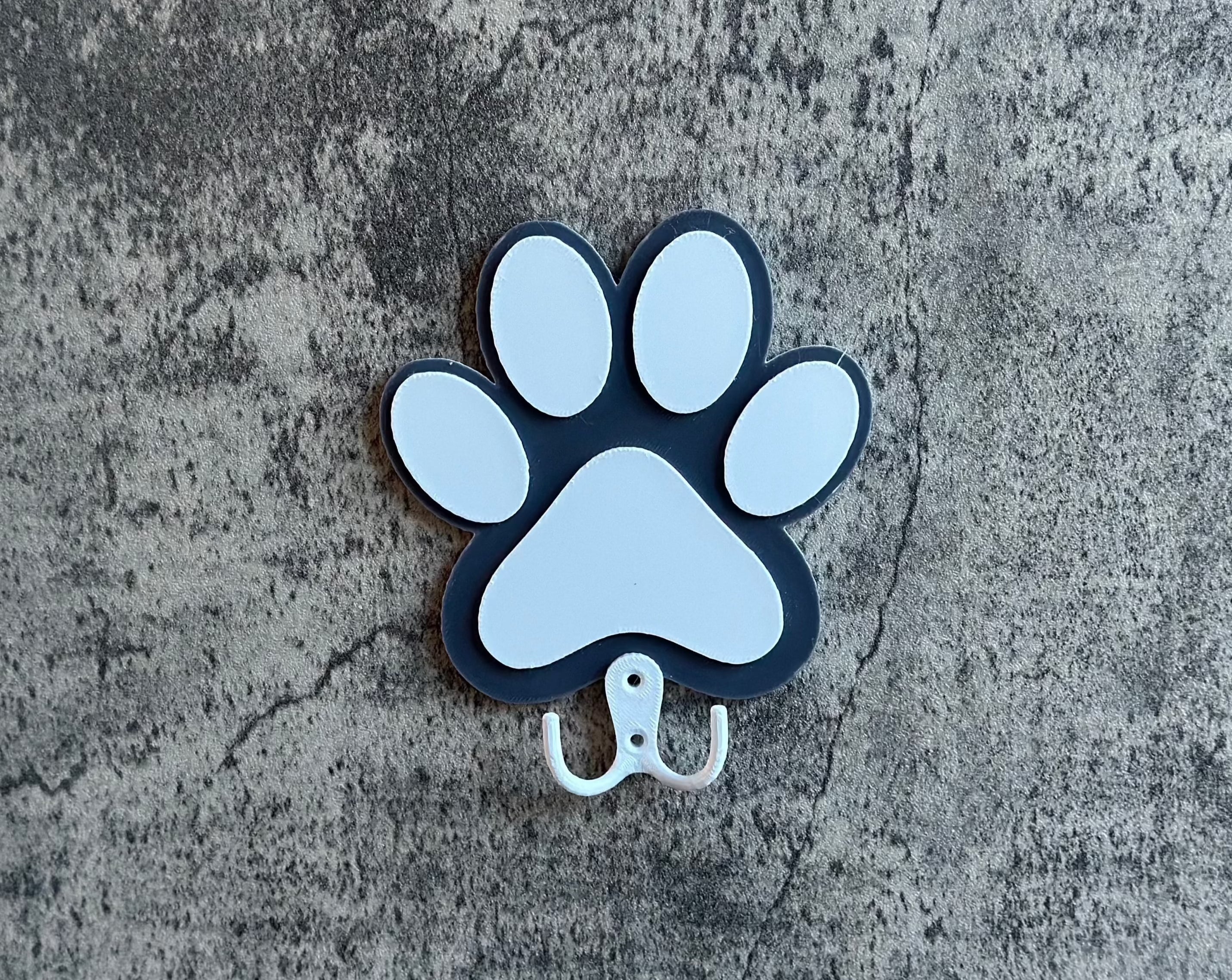 Personalised Dog Paw | Dog Lead Hook | 3D Printed | Unique Personalised Gifts