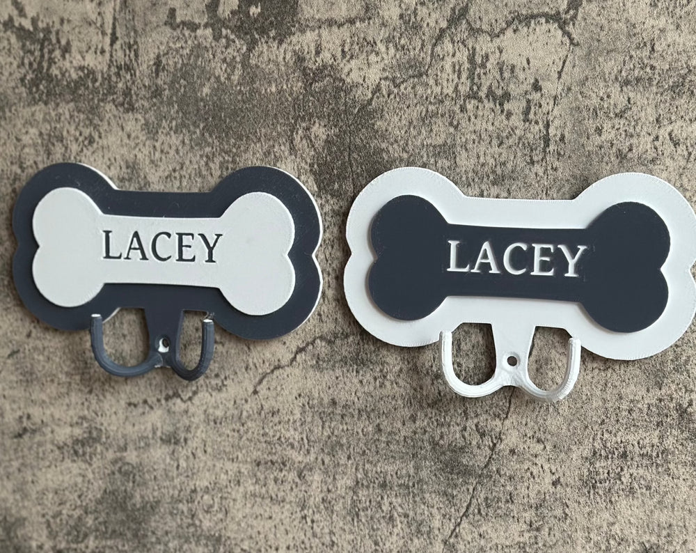 Personalised Dog Bone | Dog Lead Hook | 3D Printed | Unique Personalised Gifts