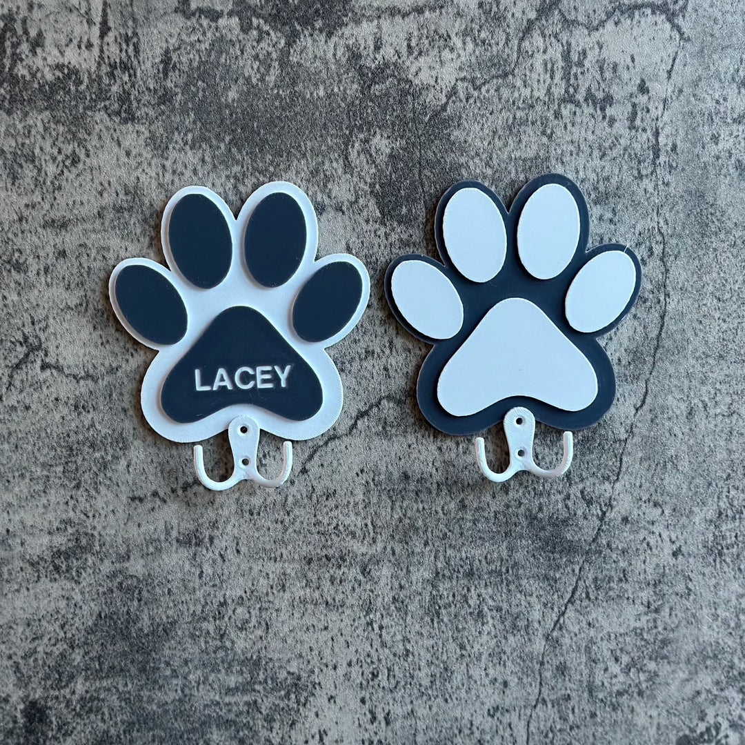 Personalised Dog Paw | Dog Lead Hook | 3D Printed | Unique Personalised Gifts