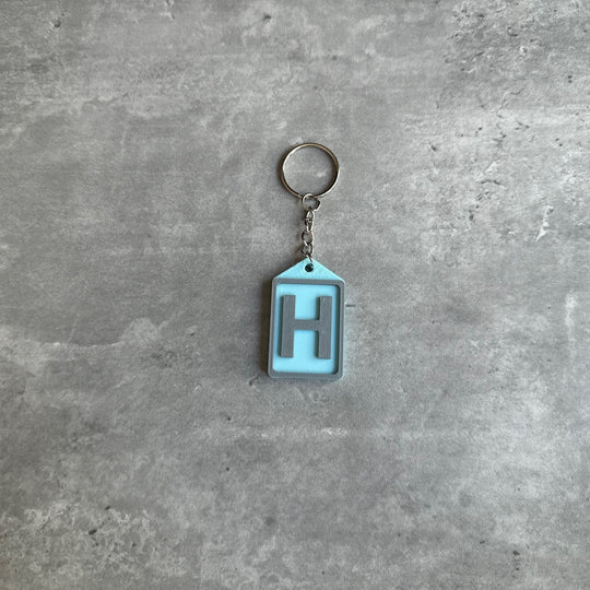 Personalised Initial keyring (3D Printed) Letter H | 3D Printed | Unique Personalised Gifts