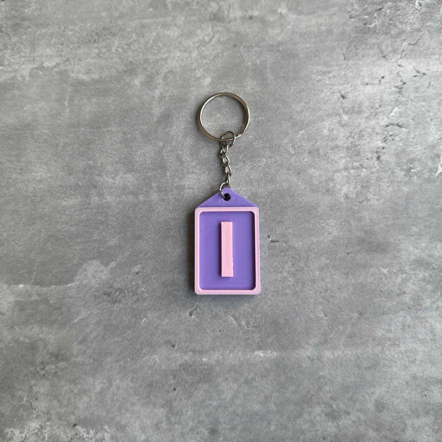 Personalised Initial keyring (3D Printed) Letter I | 3D Printed | Unique Personalised Gifts