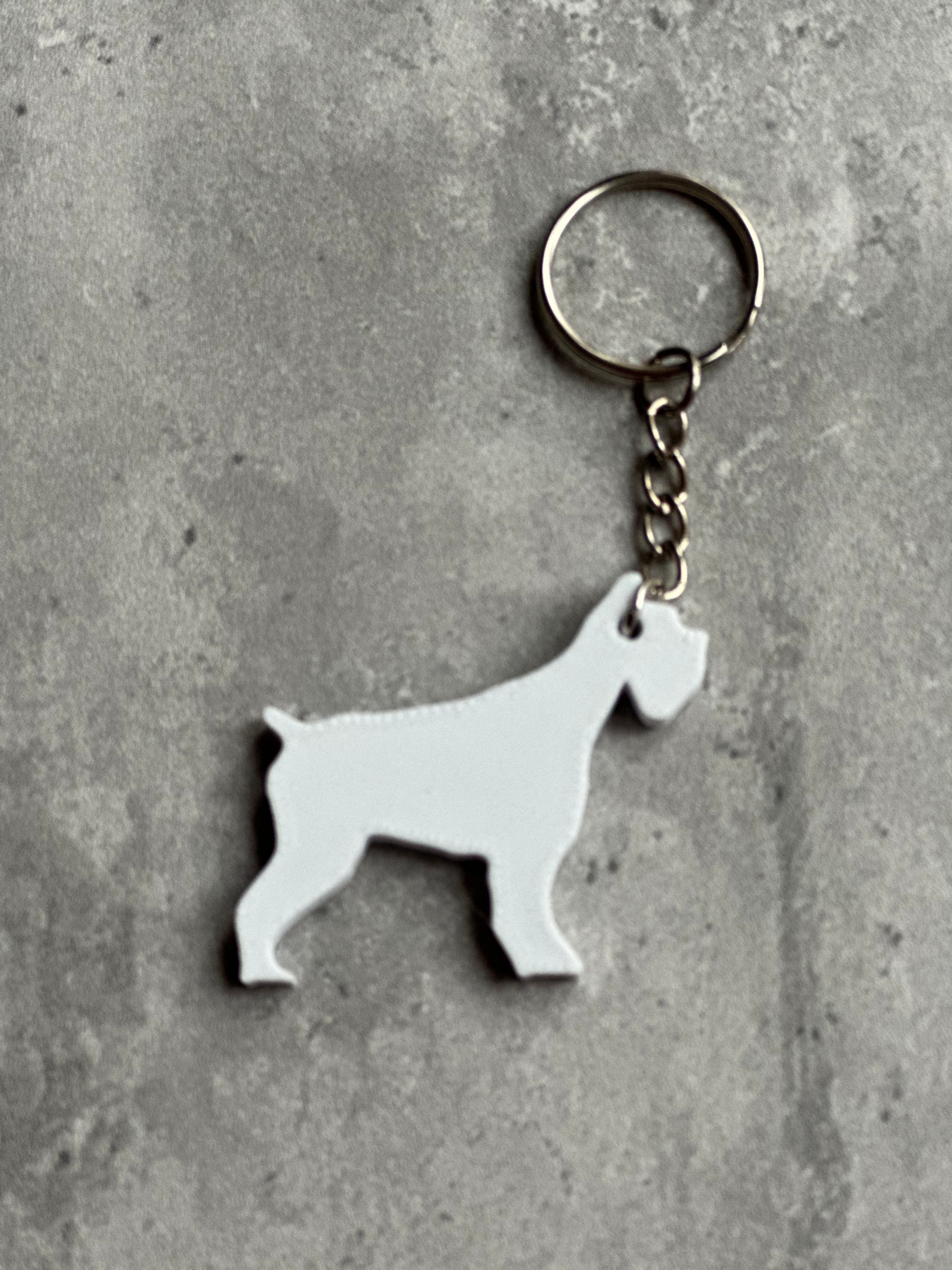 Standard Schnauzer Keyring Stl File | 3D Printed | Unique Personalised Gifts