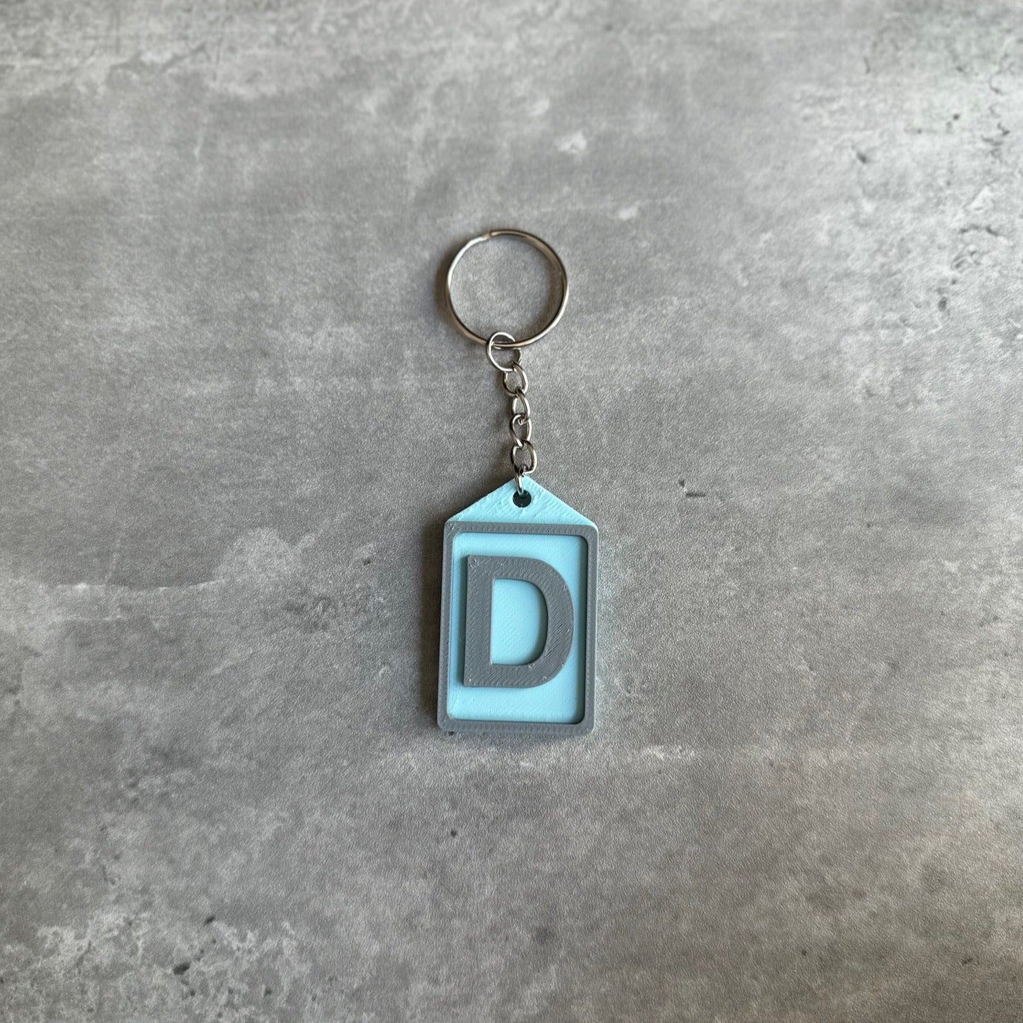 Personalised Initial keyring (3D Printed) Letter D | 3D Printed | Unique Personalised Gifts