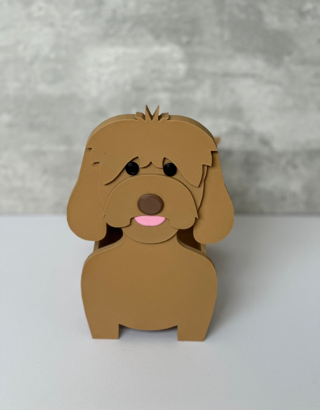 Cockapoo Dog Planter (3D Printed), Pet Planter - Birthday Gift - Dog Planter