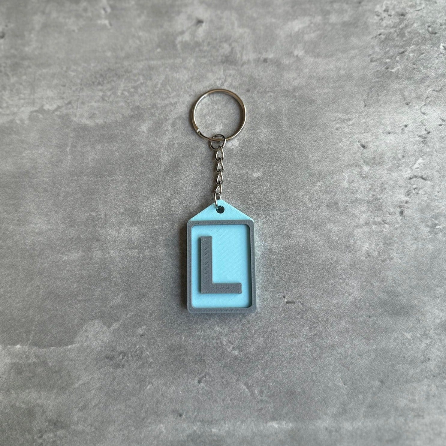 Personalised Initial keyring (3D Printed) Letter L | 3D Printed | Unique Personalised Gifts