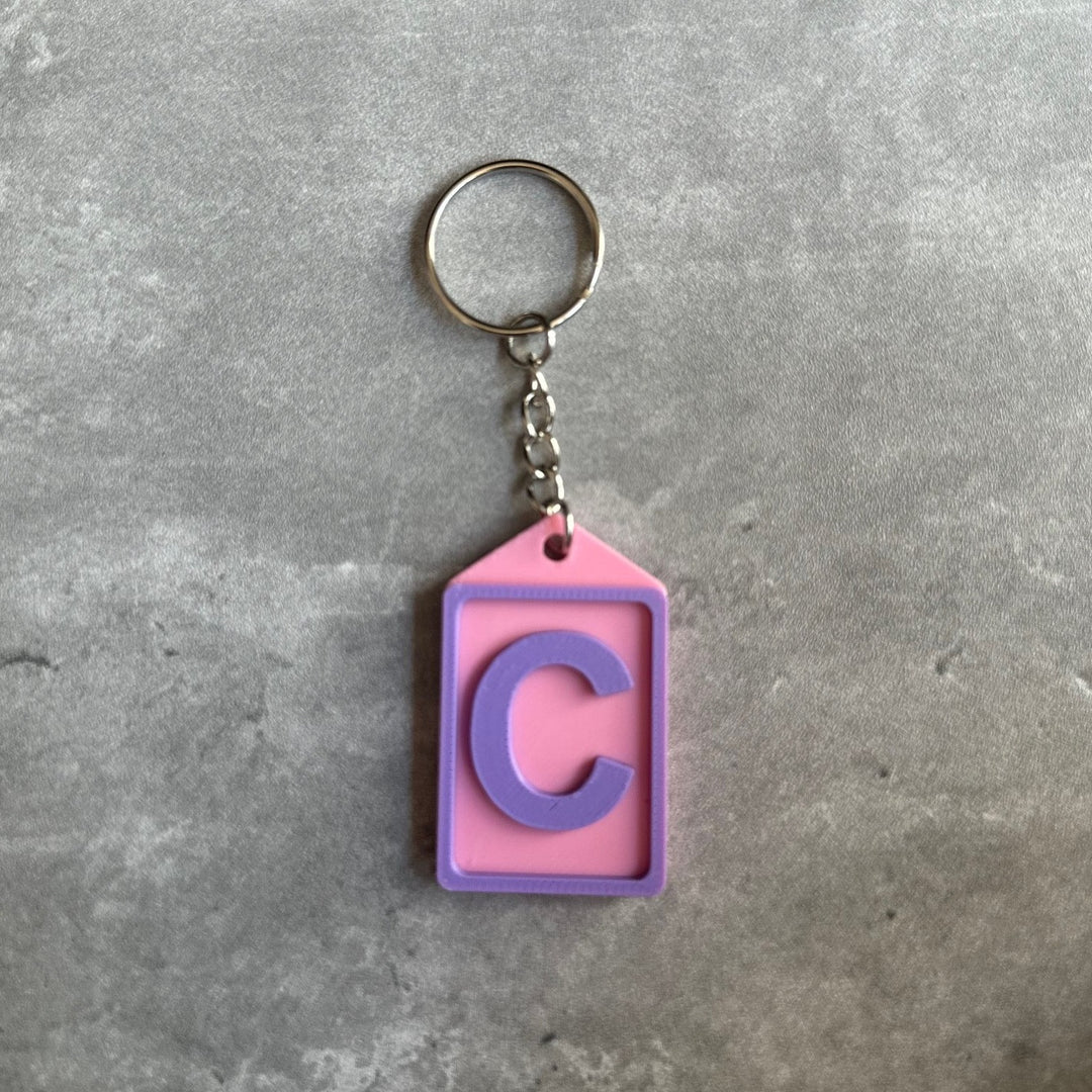 Initial Keyring Stl File (Letter C) | 3D Printed | Unique Personalised Gifts