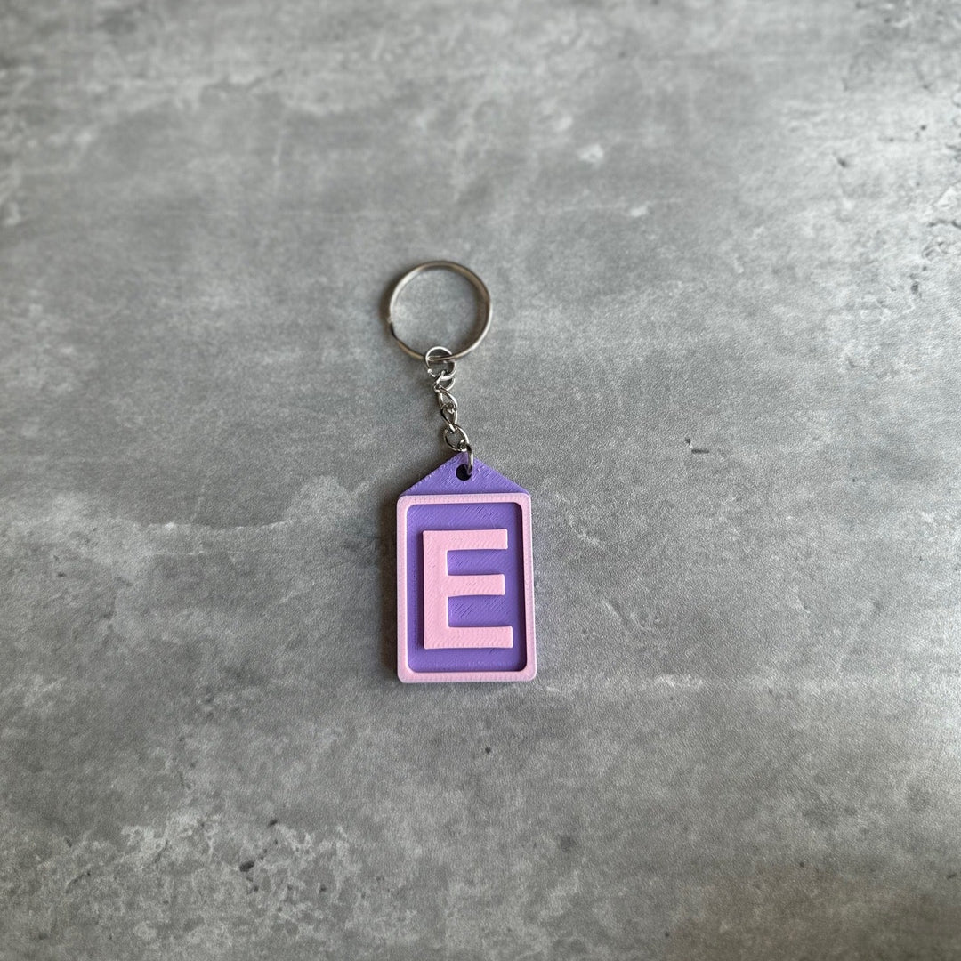 Initial Keyring Stl File (Letter E) | 3D Printed | Unique Personalised Gifts