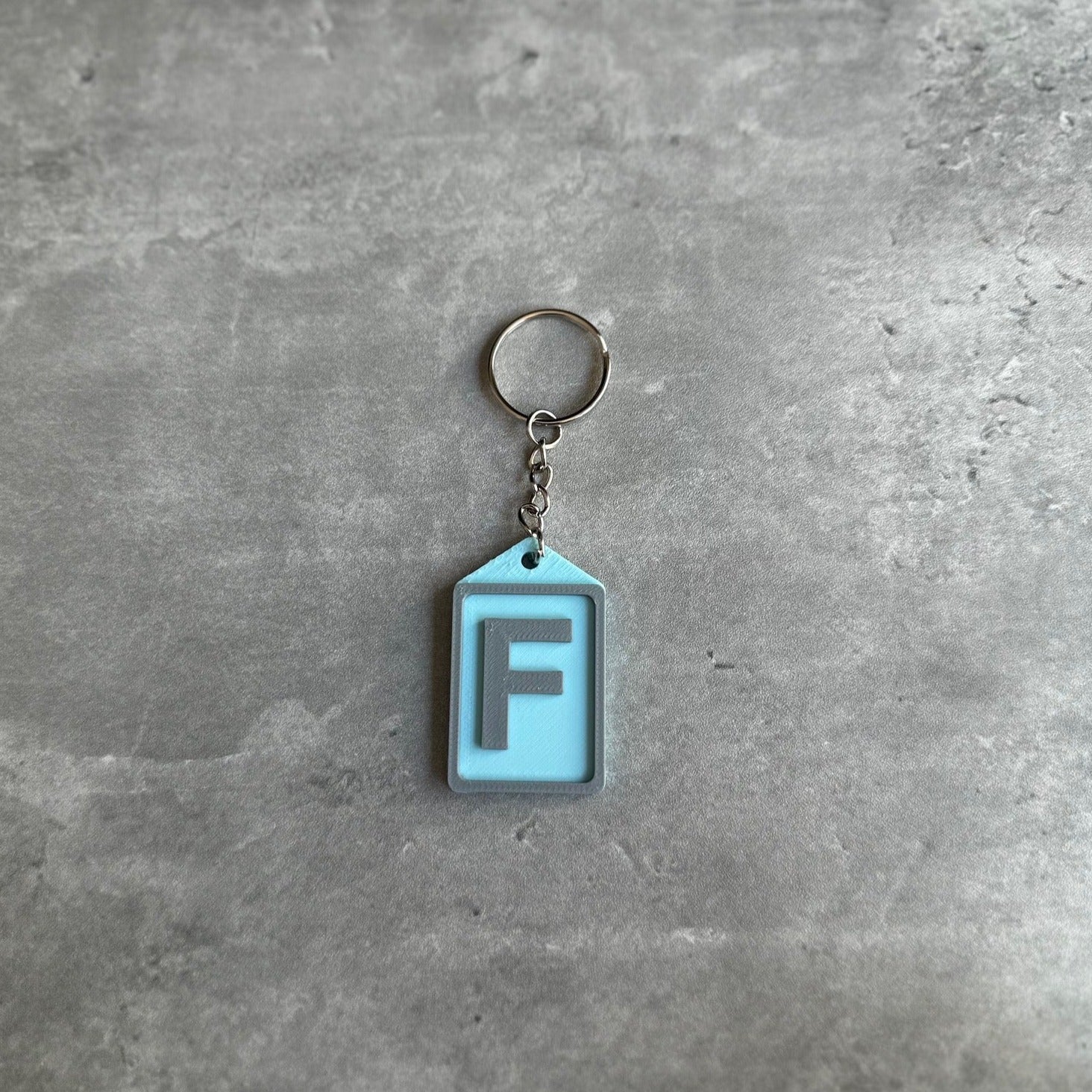 Initial Keyring Stl File (Letter F) | 3D Printed | Unique Personalised Gifts