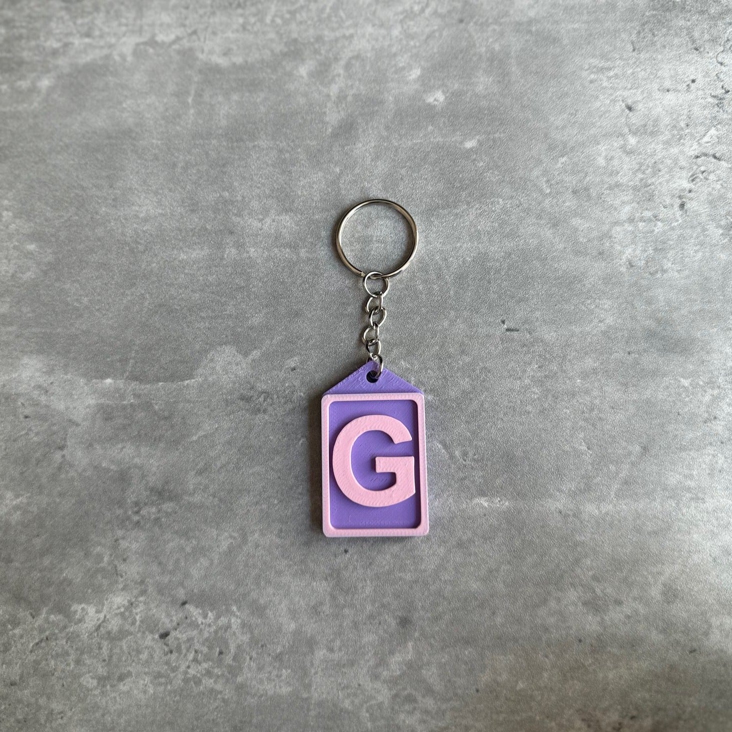 Initial Keyring Stl File (Letter G) | 3D Printed | Unique Personalised Gifts