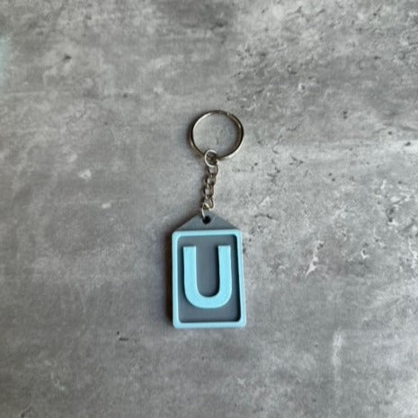 Initial Keyring Stl File (Letter U) | 3D Printed | Unique Personalised Gifts