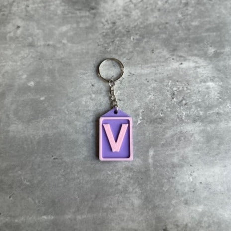 Initial Keyring Stl File (Letter V) | 3D Printed | Unique Personalised Gifts