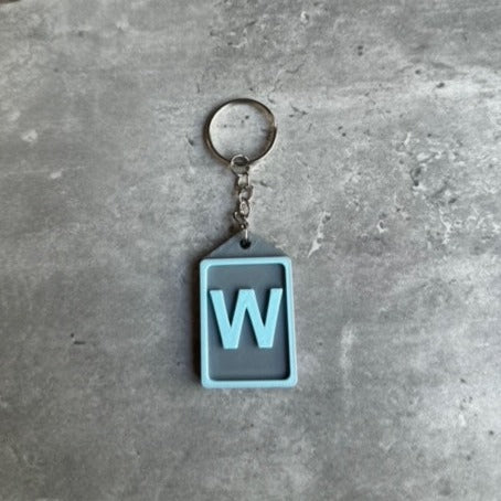 Initial Keyring Stl File (Letter W) | 3D Printed | Unique Personalised Gifts