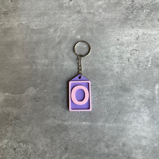 Personalised Initial keyring (3D Printed) Letter O | 3D Printed | Unique Personalised Gifts