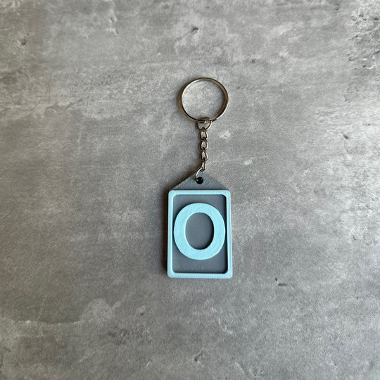 Personalised Initial keyring (3D Printed) Letter O | 3D Printed | Unique Personalised Gifts