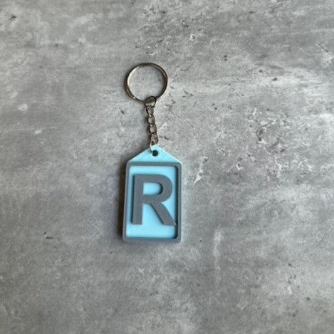 Personalised Initial keyring (3D Printed) Letter R | 3D Printed | Unique Personalised Gifts