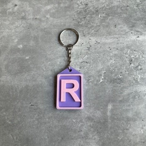 Personalised Initial keyring (3D Printed) Letter R | 3D Printed | Unique Personalised Gifts