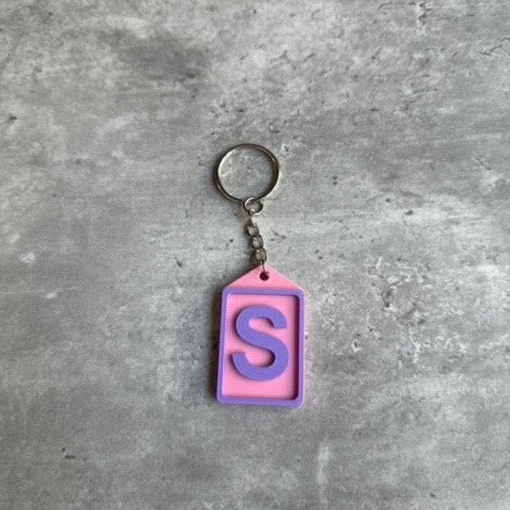 Personalised Initial keyring (3D Printed) Letter S | 3D Printed | Unique Personalised Gifts